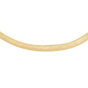 Collier Oméga plat en chute 8 mm Or 18 Carat bijouxcreoles.com