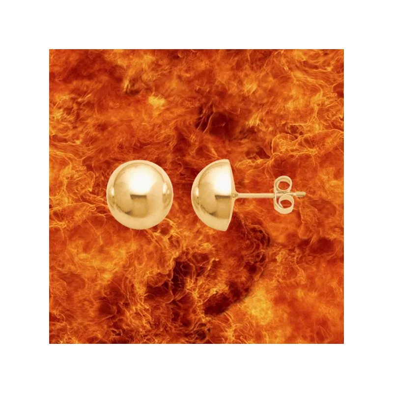 Boucles d'oreilles Demi-boule Or bijouxcreoles.com
