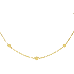Collier Boules satinées Or 18 Carat bijouxcreoles.com