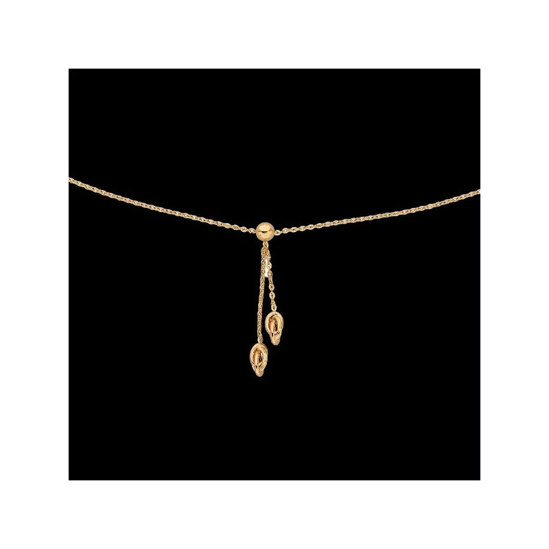 Collier Or 18 Carats Y Boule et Noeud Forçat bijouxcreoles.com