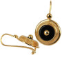 Boucles d'oreilles onyx Dé Plaqué Or