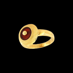 Gold-Plated Carnelian Ring