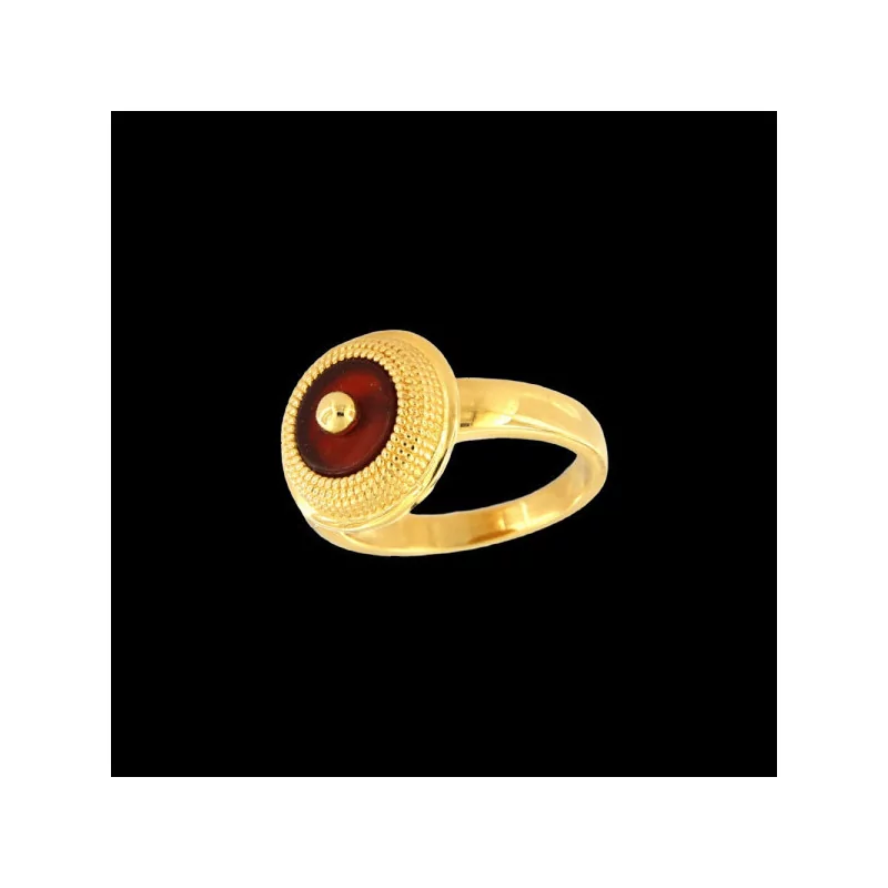 Gold-Plated Carnelian Ring