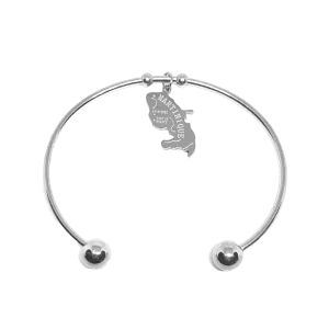 Steel Map of the Islands Bracelet