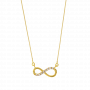 Collier infini lisse et oxydes or