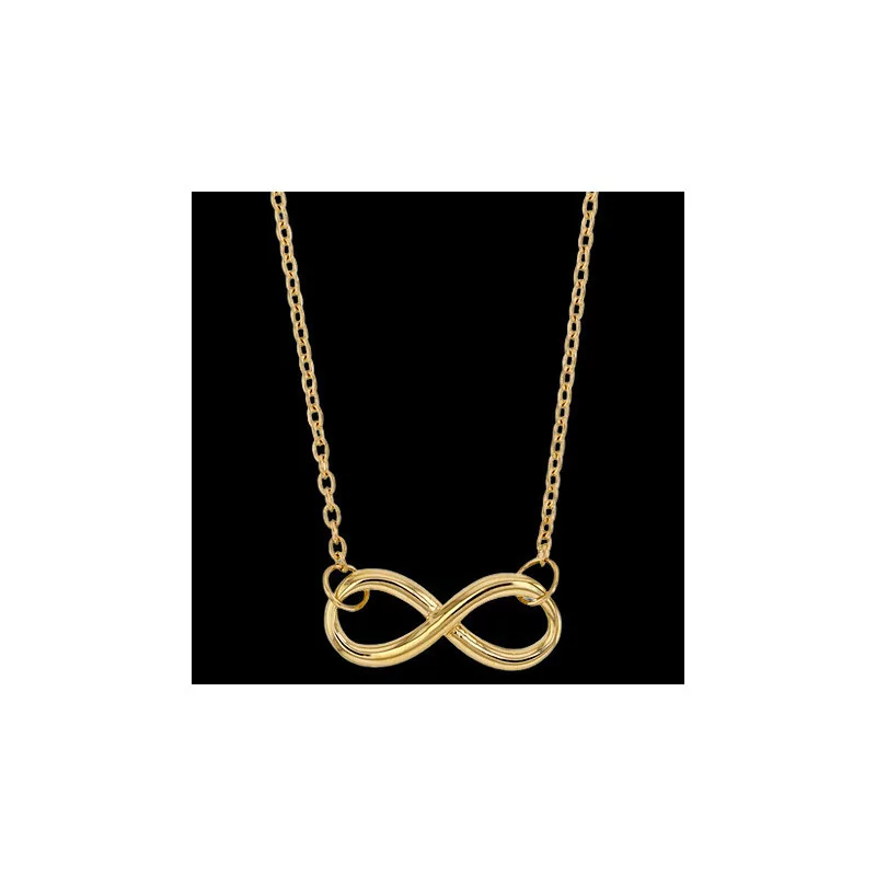 9 Carat Gold Smooth Infinity Necklace
