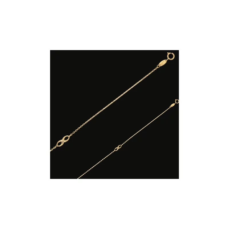 Infinity symbol gold bracelet