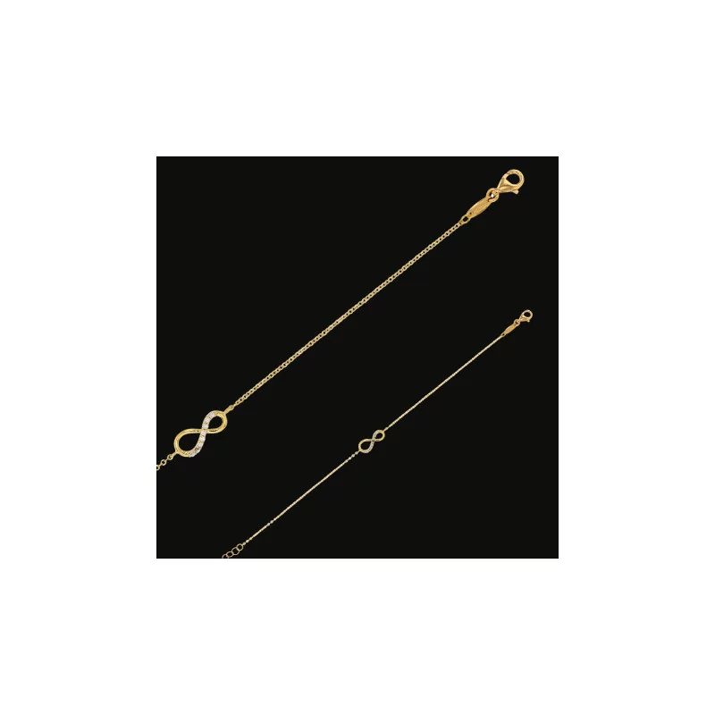 Bracelet Or infini oxydes de zirconium bijouxcreoles.com