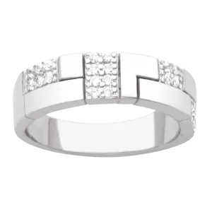 Bague triple anneau et OZ bleu Argent bijouxcreoles.com