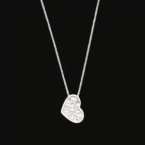 Chain necklace with Square and Round Zirconia Pendant Silver