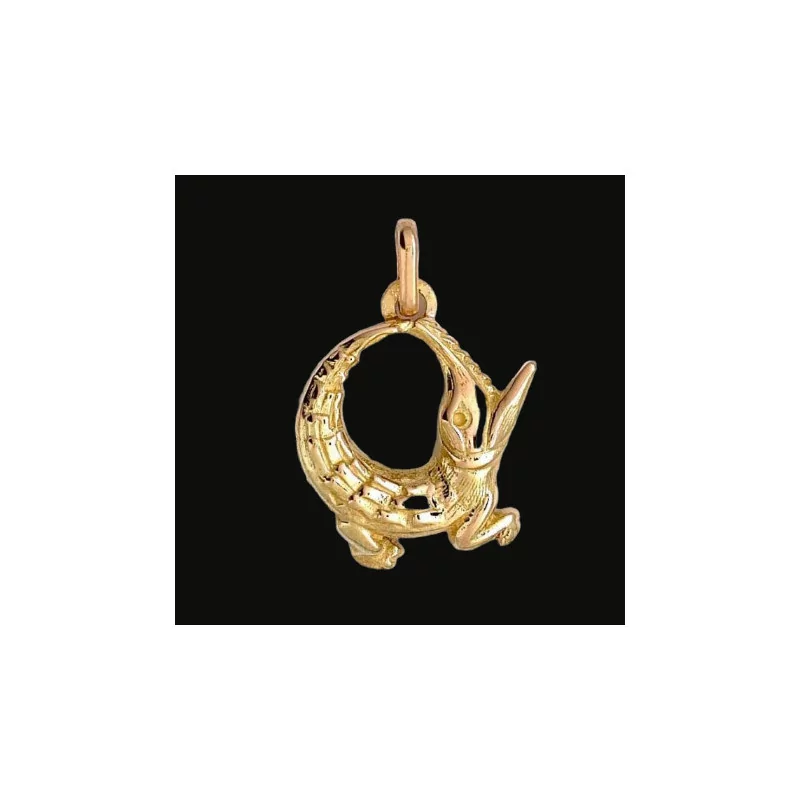Yellow Gold Crocodile Pendant Yellow Gold Crocodile Pendant