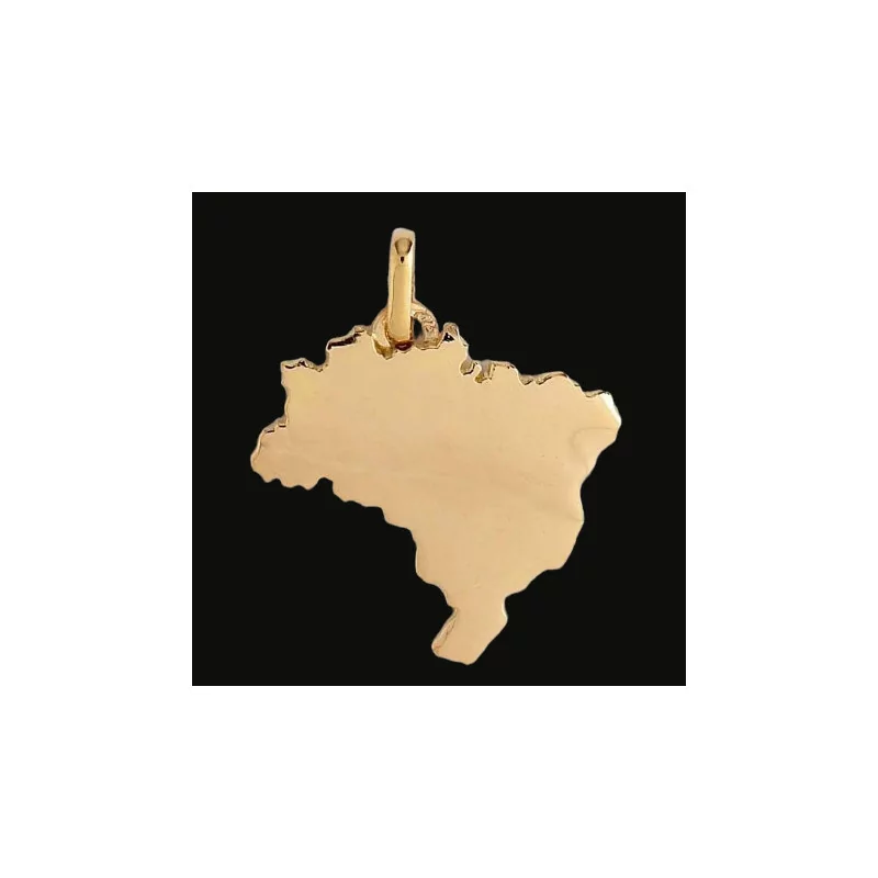 Yellow Gold Map of Brazil Pendant Yellow Gold Map of Brazil Pendant