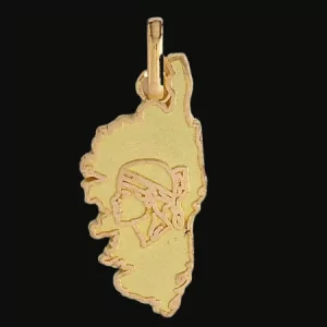 Pendentif Carte du Brésil Or Jaune bijouxcreoles.com