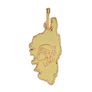 Pendentif Carte du Brésil Or Jaune bijouxcreoles.com
