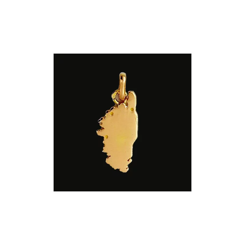 Pendant of the Map of Corsica in Yellow Gold Plating Pendant of the Map of Corsica in Yellow Gold Plating