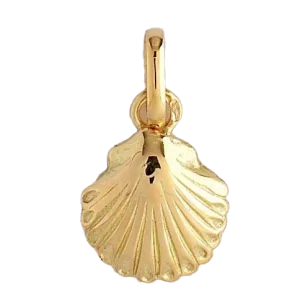 Ocean and Tropical Twisted Yellow Gold Pendant