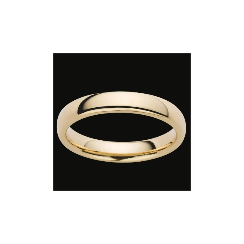 Massive half-round ring 2.50 x 1.40 mm, 18 Carats