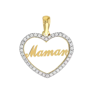 Pendentif lettre W en Or 9 Carats bijouxcreoles.com