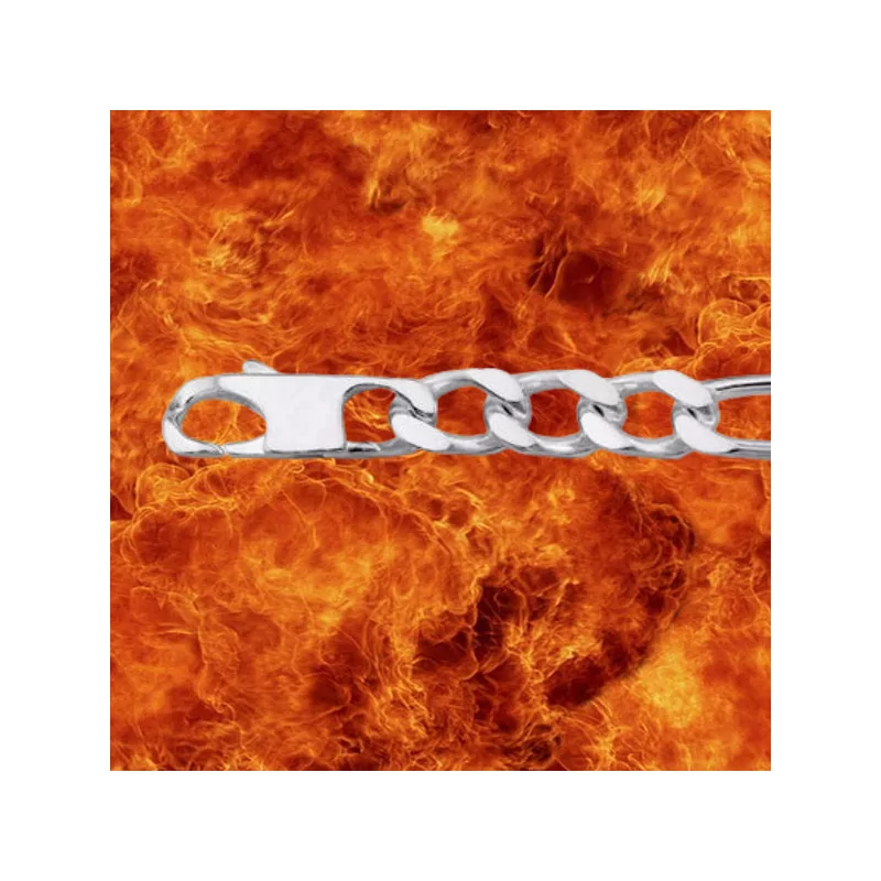 Alternating Chain Bracelet 21 cm Rhodium-Plated 925 Sterling Silver