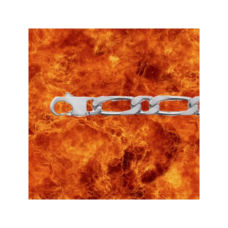 Bracelet maille Alternée 21 cm Argent 925 rhodié bijouxcreoles.com