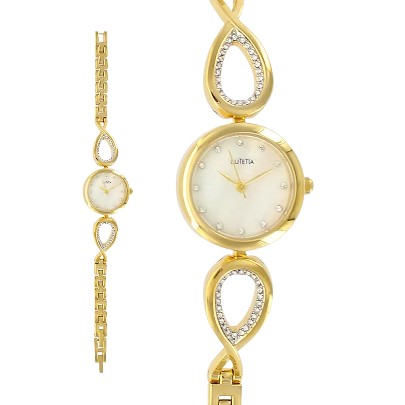 Montre Lutetia boîtier bracelet doré bijouxcreoles.com