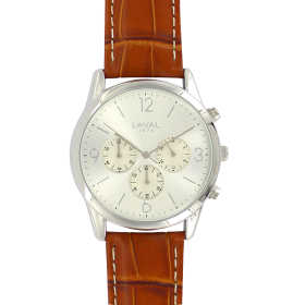 Montre homme boîtier métal cadran argenté