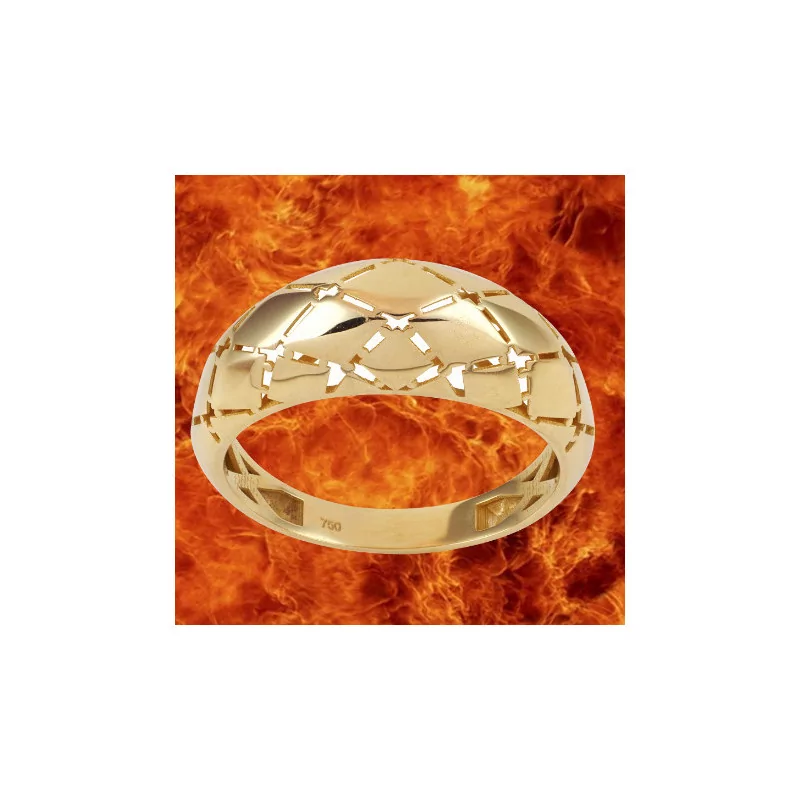 6mm Scale Ring in 18 Carat Gold