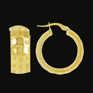 boucles d'oreilles créoles Croix pampilles 10 mm Or bijouxcreoles.com
