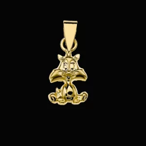 18 carat gold rugby pendant