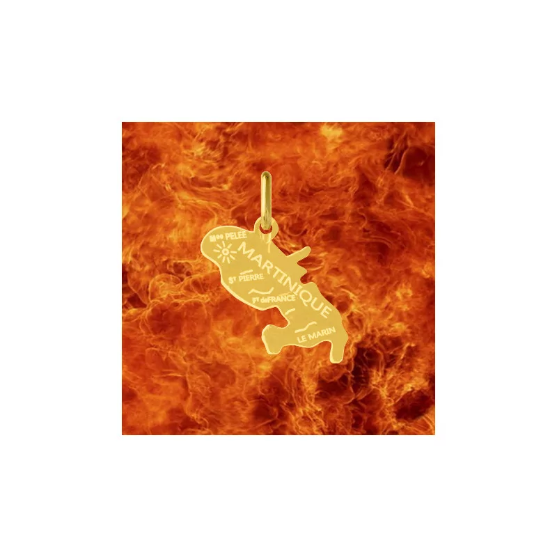 Pendentif Carte de la Martinique 28mm Or bijouxcreoles.com Pendentif Carte de la Martinique 28mm Or bijouxcreoles.com
