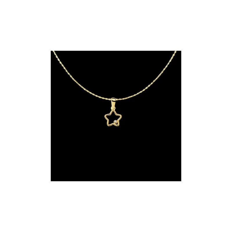 Pendentif Chaine Mini Etoile Zircone Or bijouxcreoles.com Pendentif Chaine Mini Etoile Zircone Or bijouxcreoles.com