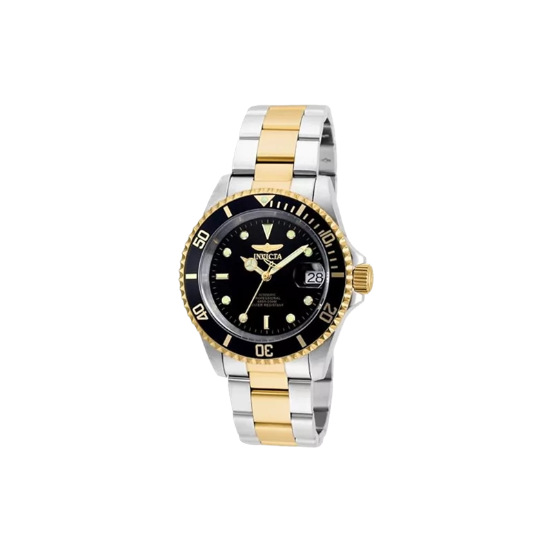 Men's Automatic Pro Diver Silver/Black Steel Watch