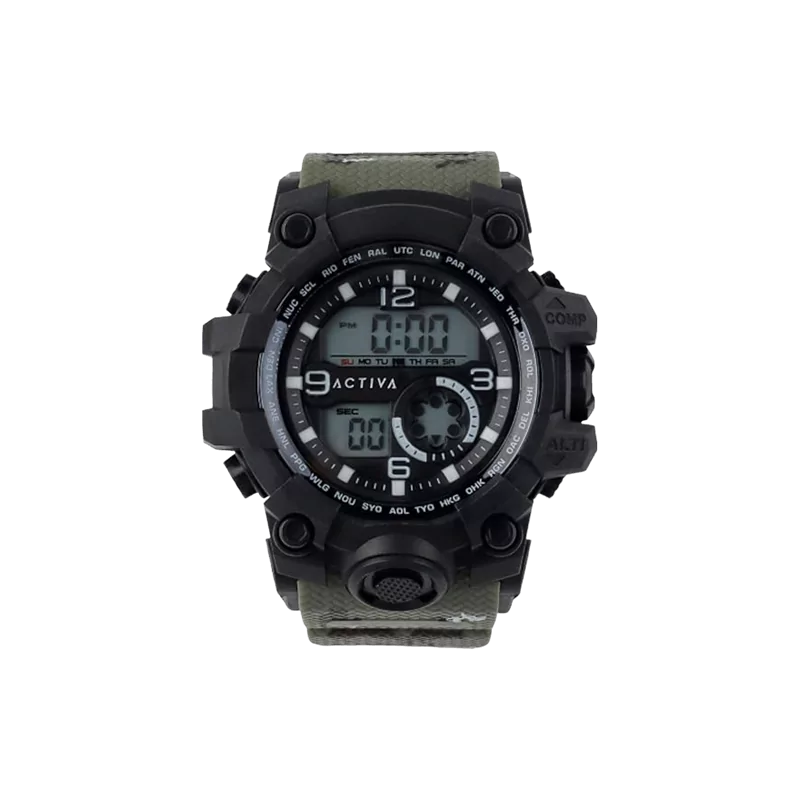 Men's Activa Digital Watch with Black Dial