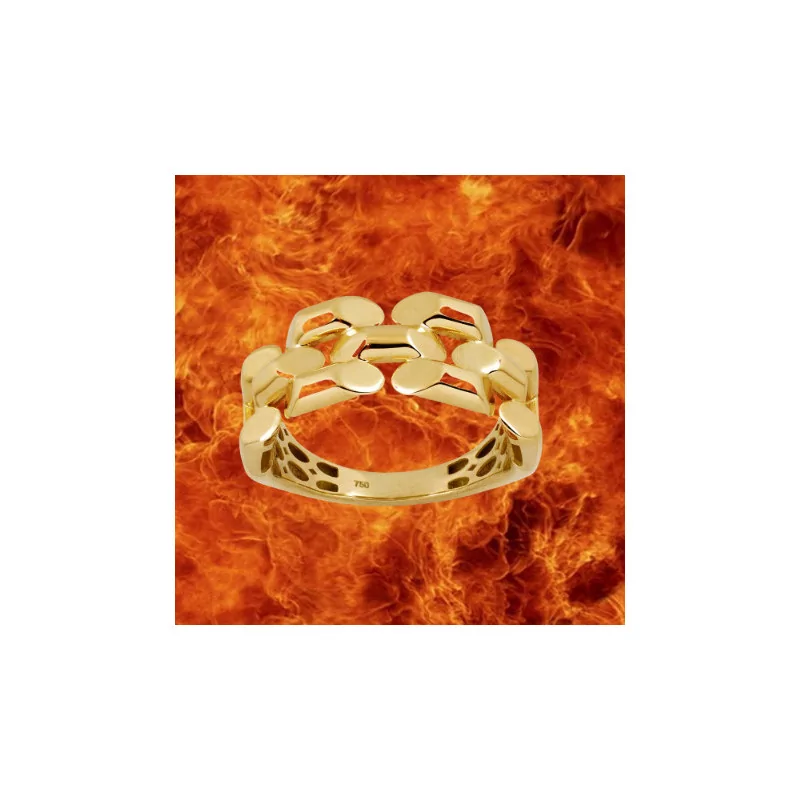 Bague forme de lingots 9mm Or 18 Carats bijouxcreoles.com