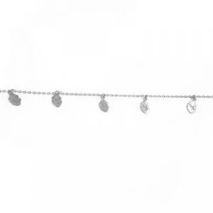 5mm silver coffee bean bracelet