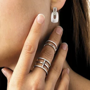 Solitaire Oxyde de Zirconium bleu Argent bijouxcreoles.com