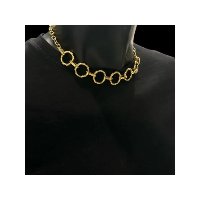 Collier anneaux 42cm en acier inoxydable bijouxcreoles.com