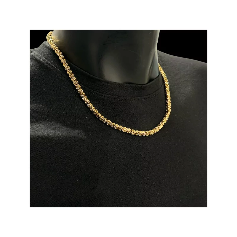 Collier palmier 50cm en acier inoxydable bijouxcreoles.com