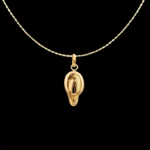 Pendentif Nœud Forçat Chaine maille fantaisie Or bijouxcreoles.com