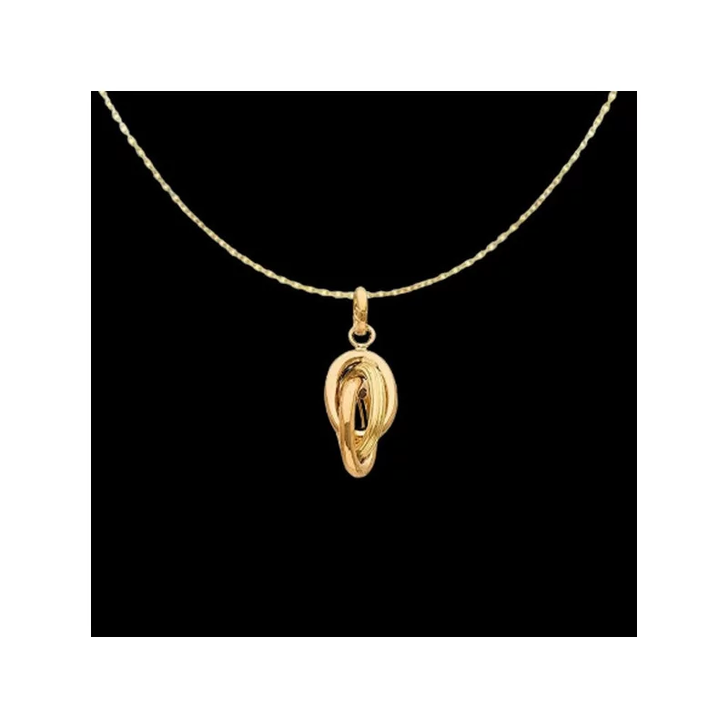 Pendentif Nœud Forçat Chaine maille fantaisie Or bijouxcreoles.com Pendentif Nœud Forçat Chaine maille fantaisie Or bijouxcreoles.com
