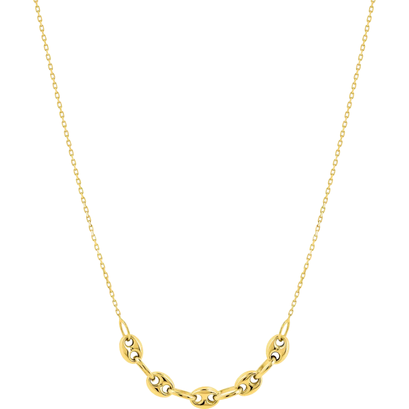 Coffee Bean Necklace in 9 Carat Yellow Gold
