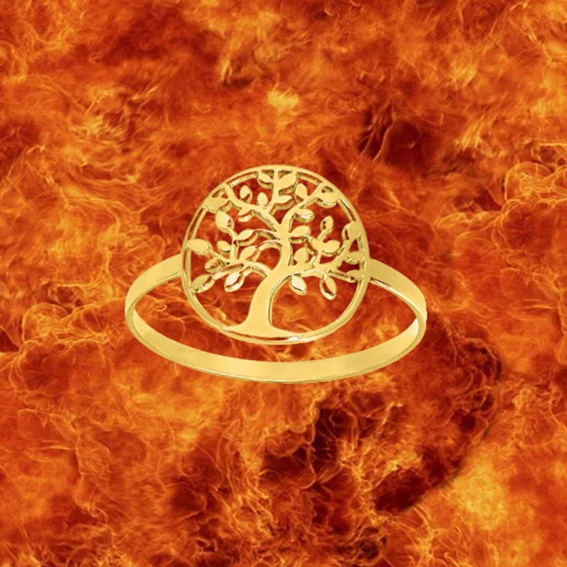 Tree of Life Ring 9 Carat Gold
