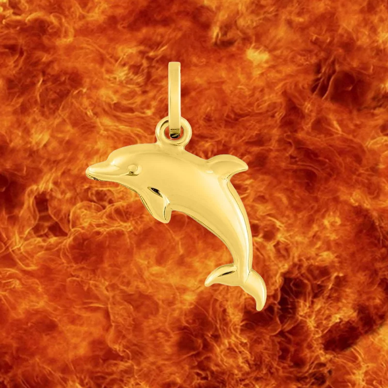 Pendentif Dauphin Or 9 Carats bijouxcreoles.com
