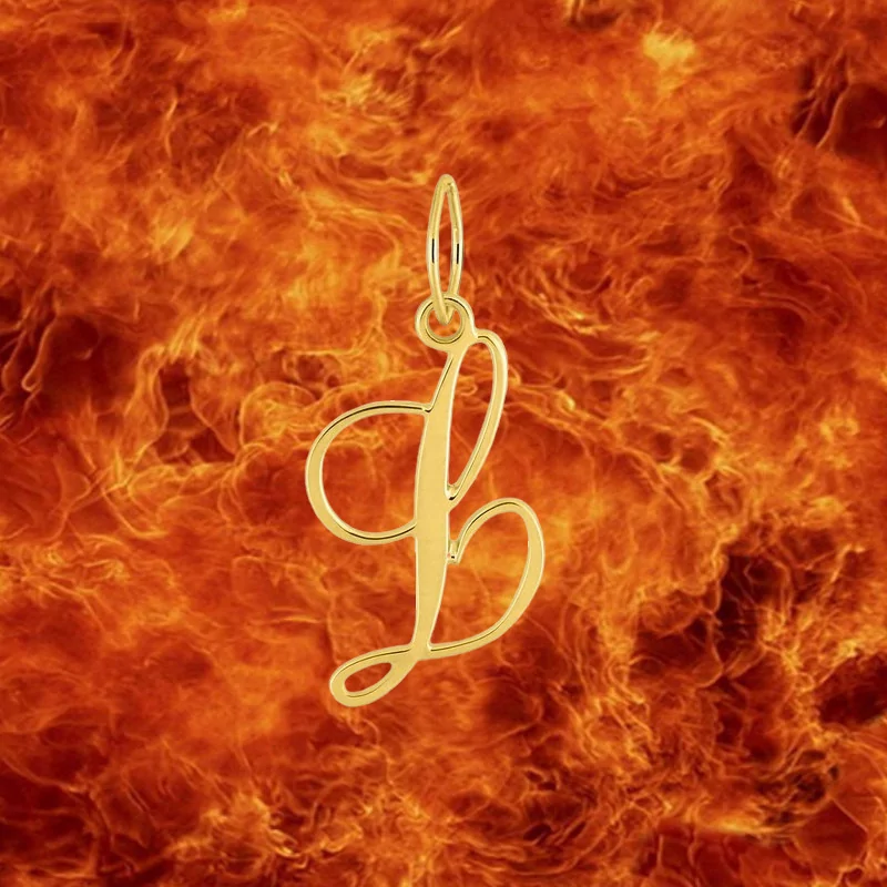 Pendentif lettre L en Or 9 Carats bijouxcreoles.com