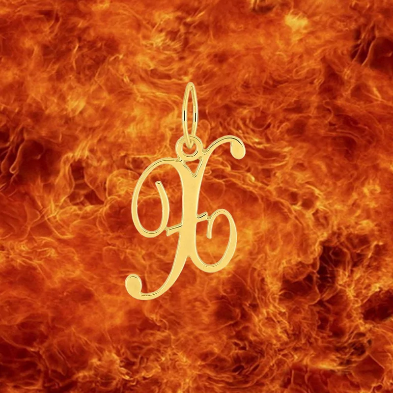 Pendant letter X in 9 Carat Gold