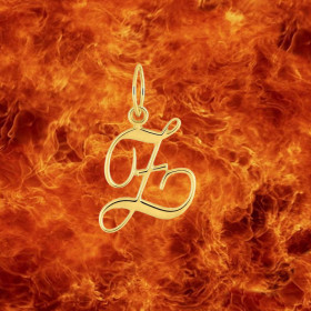 Pendant letter Z in 9 Carat Gold