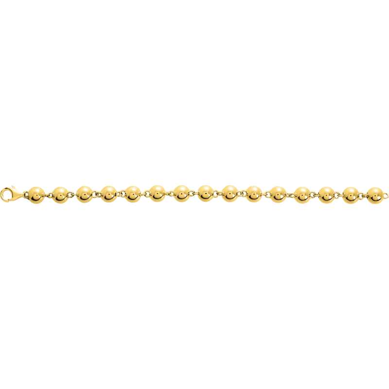 Bracelet boules 8 mm plaqué or bijouxcreoles.com
