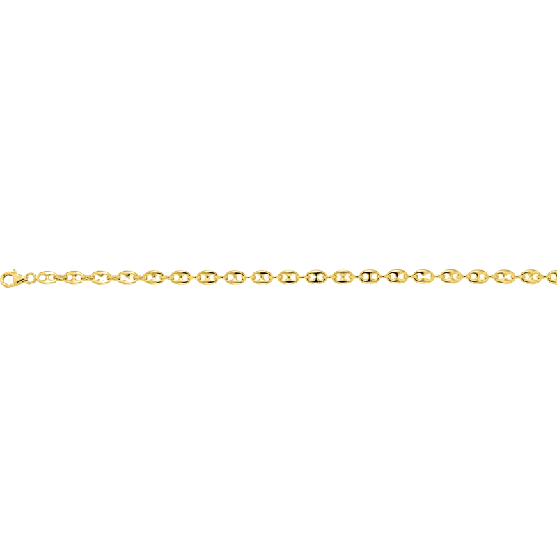 Gold-plated coffee bean bracelet
