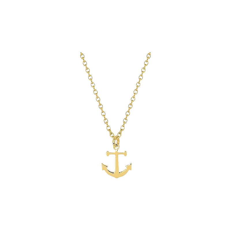 Gold-Plated Anchor Pendant