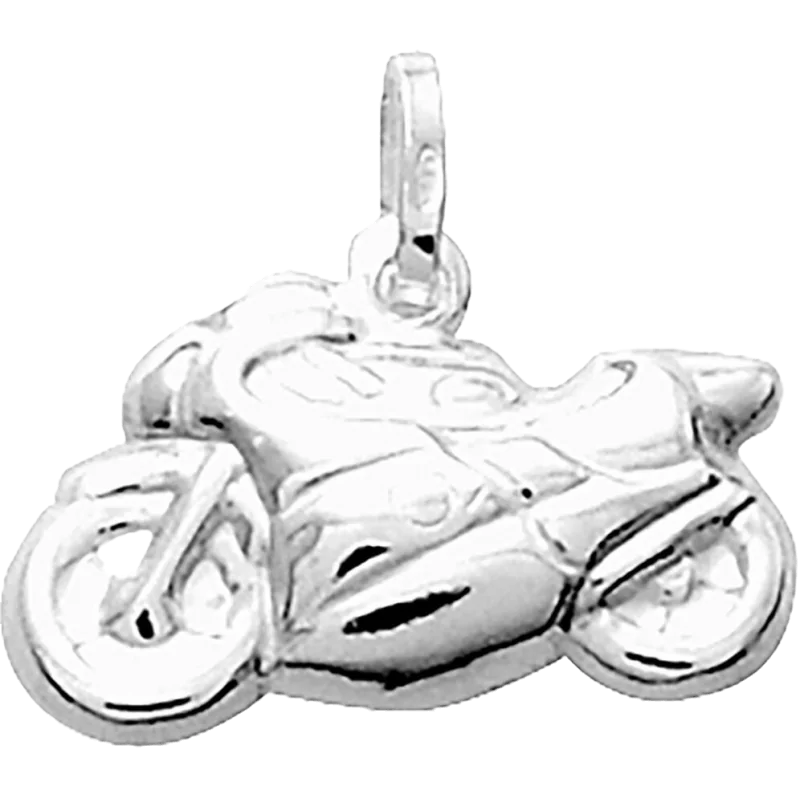 Pendentif Motif Moto Argent bijouxcreoles.com